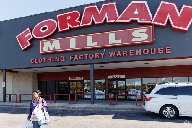 Forman Mills is close to Parkville and has discounted prices on all their goods.