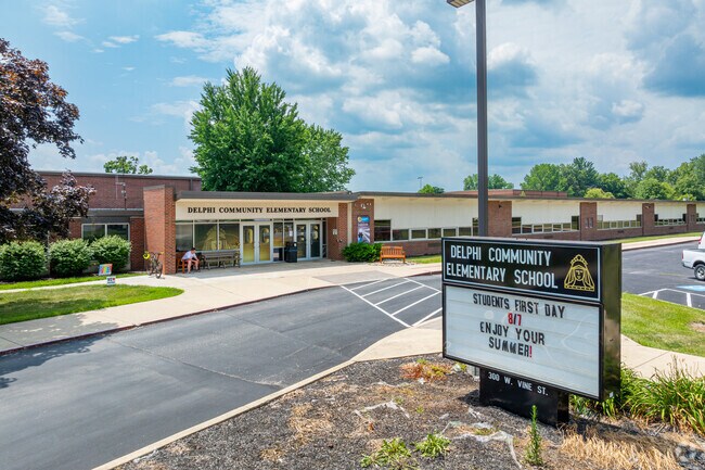 Delphi Community Elementary School teaches grades PK, K-5.