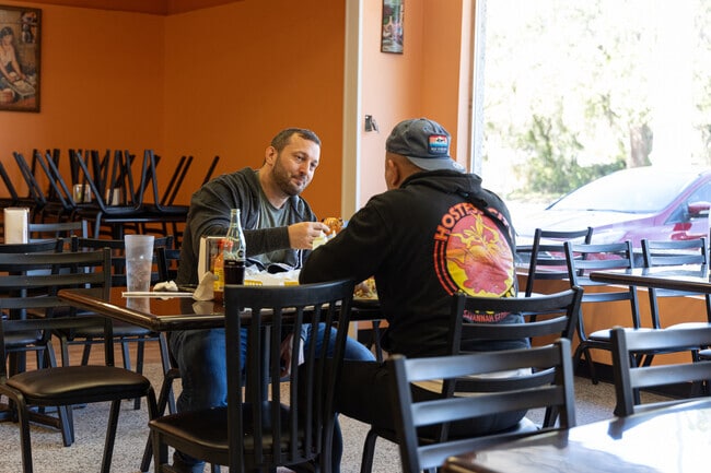 Lundhurst-Rivers End residents enjoy lunch at La Canasta Taqueria.