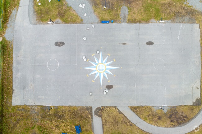 Sherrod Elementary has several basketball courts students use during recess.