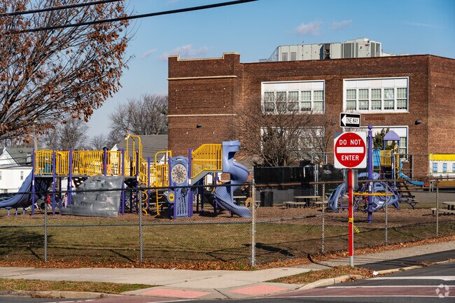South Amboy Elementary provides a playground and playing fields.