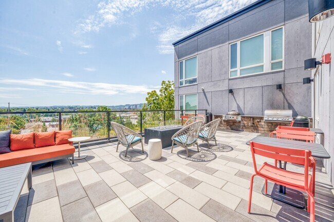 Enjoy our rooftop deck with guests and friends