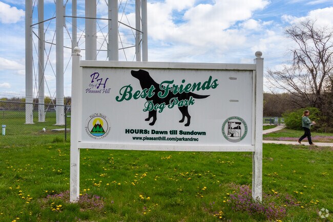 Best Friends Dog Park sits northeast of downtown Pleasant Hill and is the perfect spot for you and your bestie.