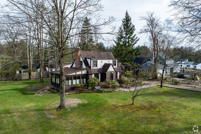 A Tudor-style home located in the South Russell neighborhood.