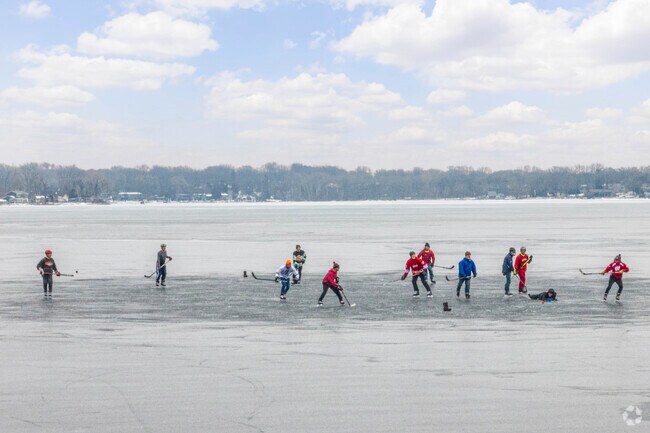Capitol View Heights residents can also play ice hockey, when the lake is frozen deeply enough.