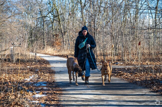 Go for a sunny afternoon stroll at Riverside Park.