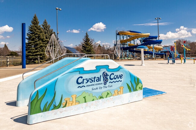 The Crystal Cove Aquatic Center is located within Grogan Park in the Welcome Park neighborhood.