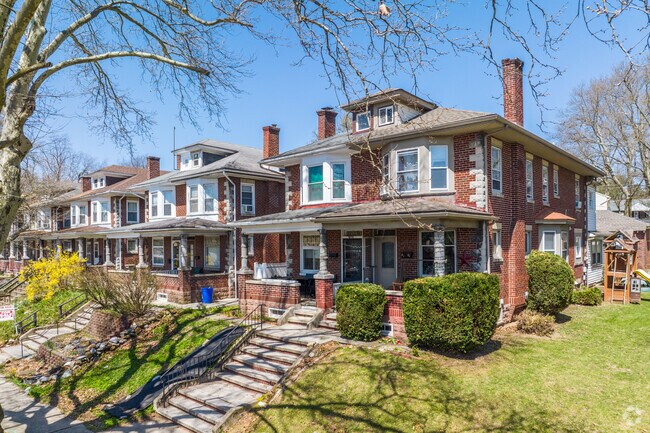 Traditional brick row homes can be found along Penn Ave and throughout Sinking Spring.