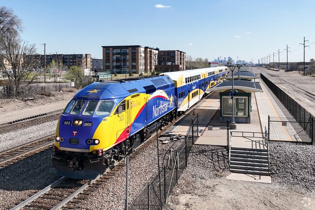 Fridley is one of five stations that the NorthStar commuter train serves after leaving downtown Minneapolis.