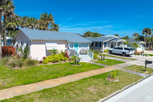 Colorful homes add to the coastal charm of Central Beach.