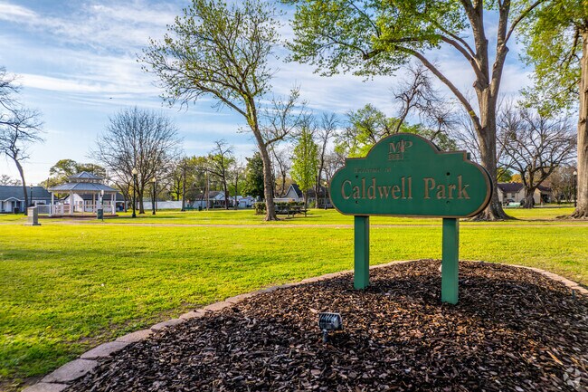 Just steps from downtown, Caldwell Park offers a peaceful retreat with green spaces for relaxation and outdoor fun.