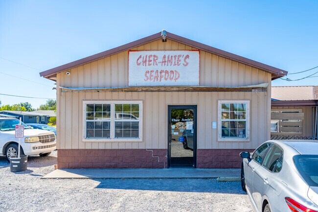 Cher Amie's Seafood in located right on W Main St in Cut Off.