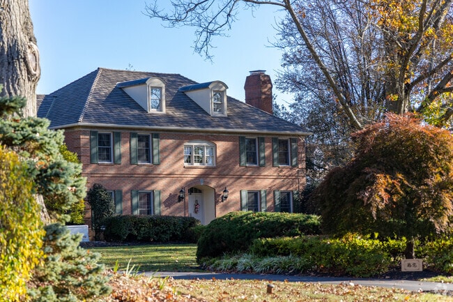Tall trees shade many of the homes in Berwyn throughout the year.