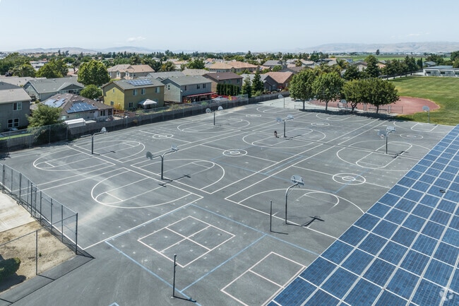 Marguerite Maze Middle School's blacktop supports physical education for Hollister students.