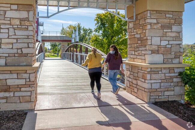 It's easy to stay active in warmer months when you live near the riverwalk by Athletic Park.