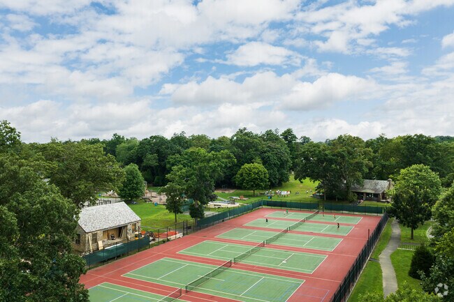 Tennis courts are some of the many athletic options at Flint Park in Mamaroneck Town.
