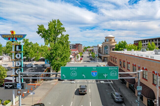 Easy freeway access is near Downtown Redding.