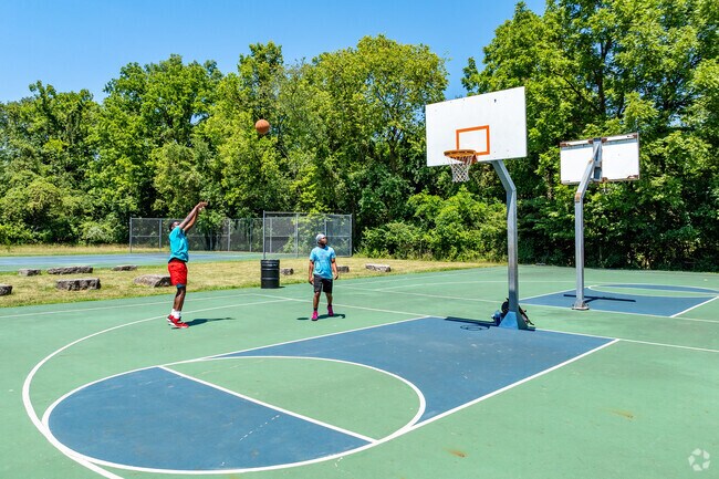 Mock Park near Arlington park features a basketball court.
