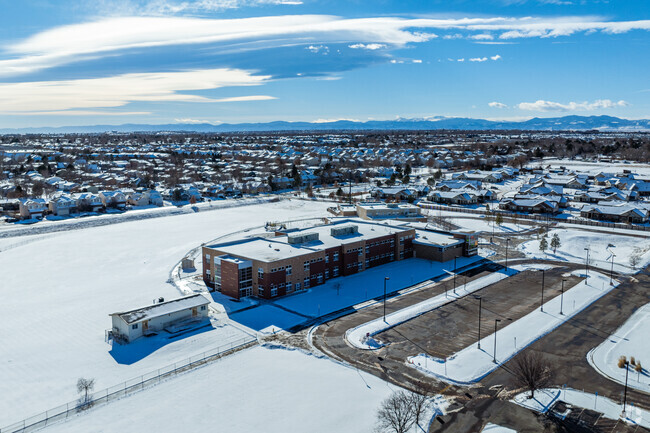 An overview of the school grounds at Stellar Elementary School in Thornton, Colorado.