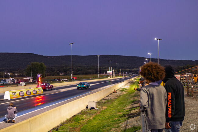 Mt. Lena residents frequent the Mason Dixon Dragway for high speed excitement.