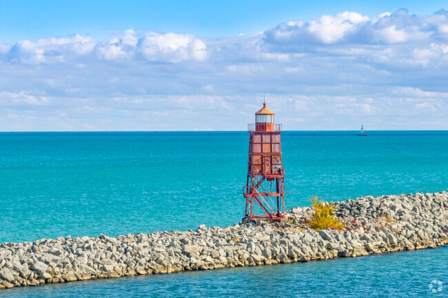 The scenic Lake Michigan is accessible to Reservoir Park residents.
