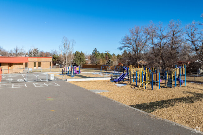 The rear playgrounds at Westview Elementary School in Northglenn, Colorado.