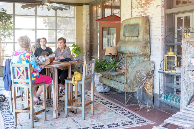 Eclectic decor is nice but the luncheons are superb at The Bread House & Granary near Eudgemar.
