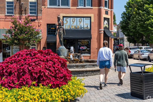 Residents can enjoy a walk through nearby downtown Johnson City.