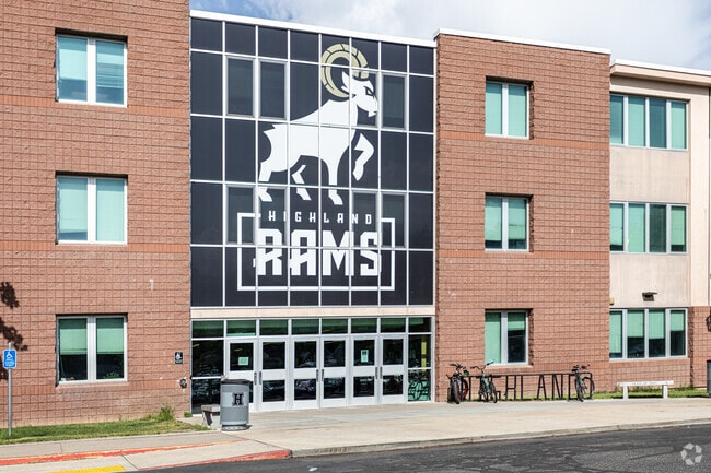 Highland High School is located near the East Bench neighborhood.