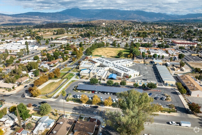 A sprawling view of the campus at Jacob Wiens Elementary School in Hemet.