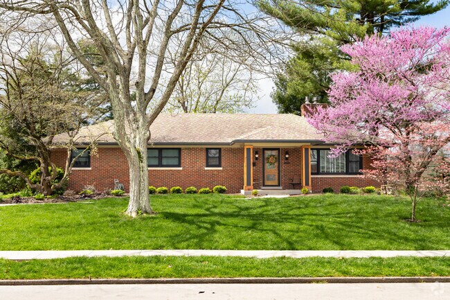 Shadeland neighborhood streets are full of mature trees and pops of color.