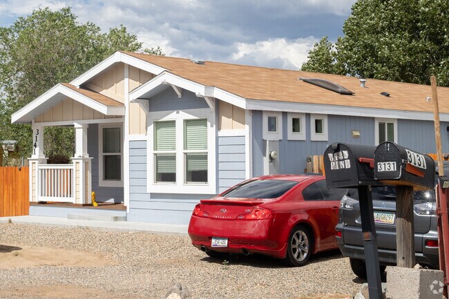 Mailboxes stand out near the street in Castle Canyon Mesa.