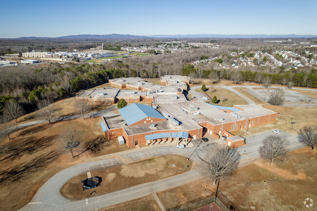 Aerial overview of Riverside Middle School