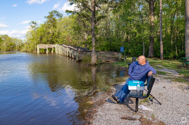 Walter V. Cofield City Park is a popular local fishing hole for residents of nearby Creola.