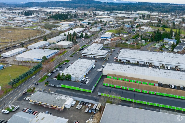 Aerial View of Industrial and Retail Locations
