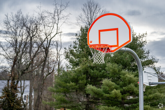 Children at McMurray Elementary School can play a game of basketball or just shoot some hoops.