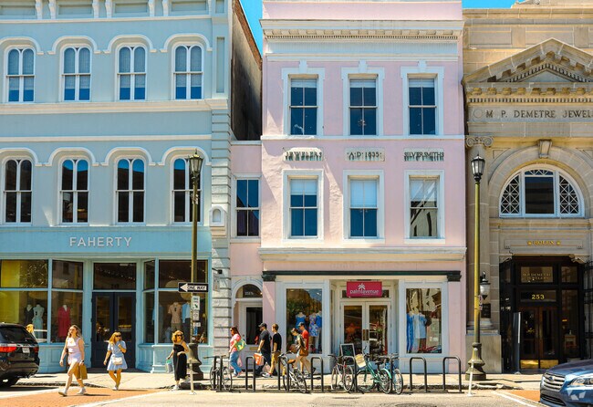 King Street is the popular shopping along the Harleston Village section in Charleston, SC.