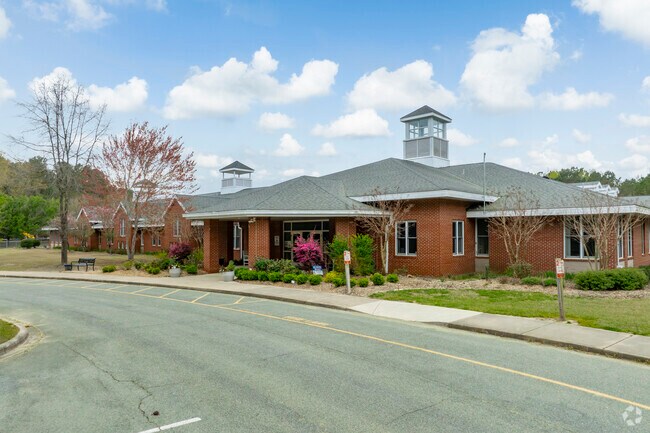 There is a dedicated area for student drop-off and pick-up to help students stay safe at North Chatham Elementary School.