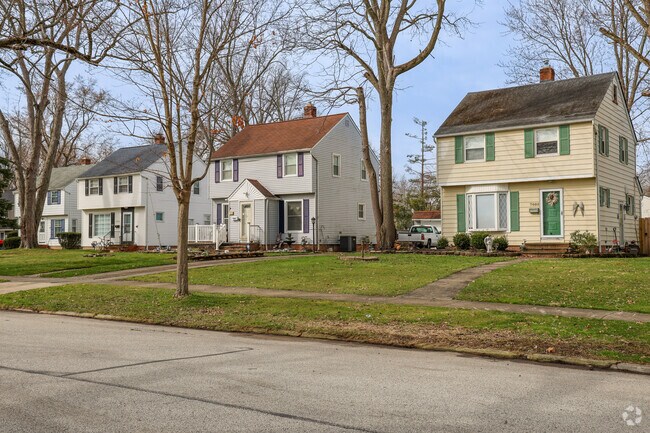 Colonial homes with mature trees on large lots, are common throughout Parma Heights.