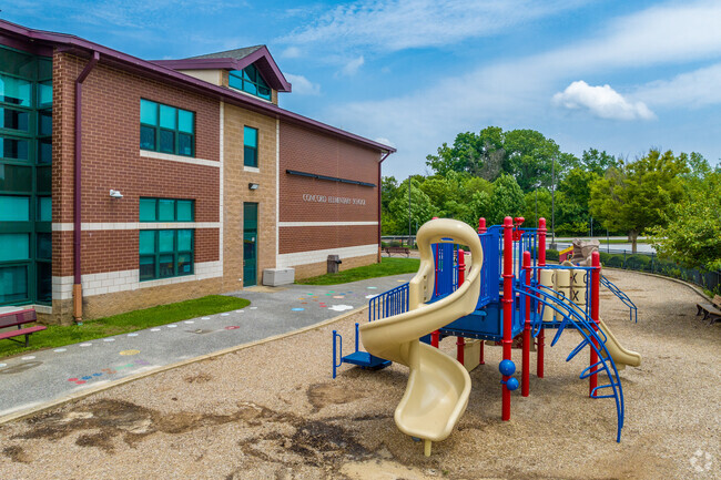 The playground at Concord Elementary School is a great place for kids to make new friends.