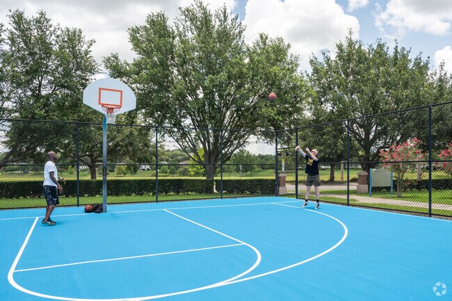 Basketball players from Spring Valley can practice their jump shots at Lake Felter Park.