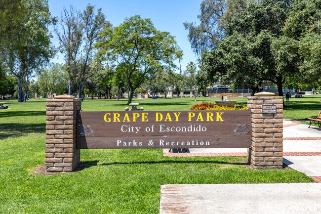 The Grape Day Park is a historic, sprawling park in Central Escondido.