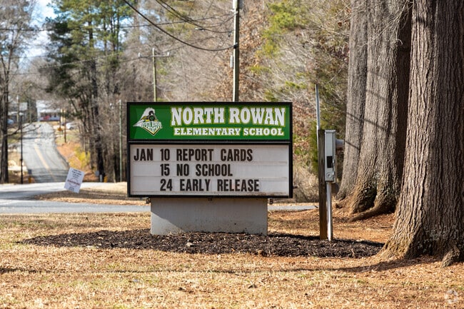 The entrance plaque to North Rowan Elementary School.
