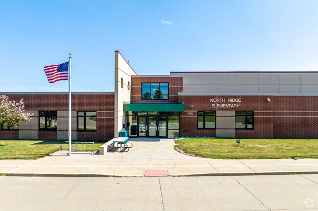 North Ridge Elementary in Grimes offers the students seating while they wait to be picked up.