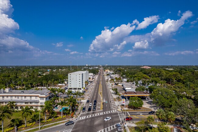 There are no bus stops in Causeway Isles but you can catch a bus stop along central ave.