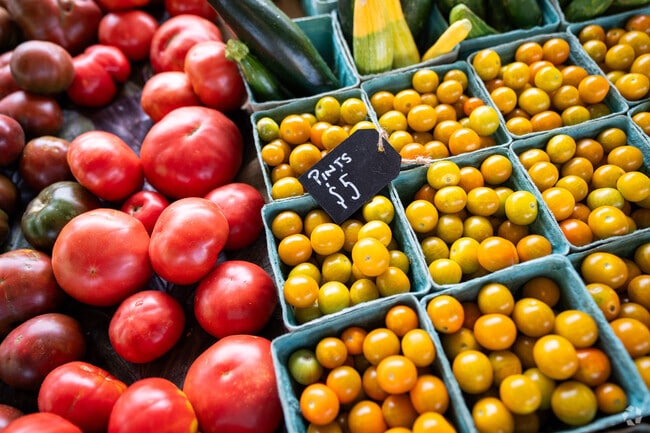 The Carrboro Farmers Market operates year-round on Saturday mornings in downtown Carrboro.