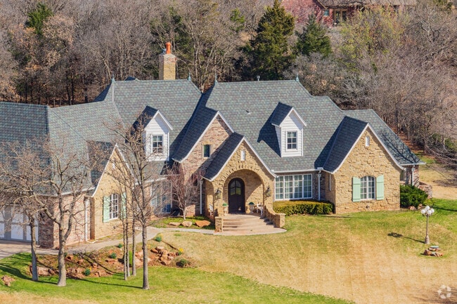 Coffee Creek has some larger homes with a mix of modern and tudor styles.
