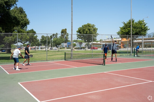 Play a round of tennis or pickleball at Perris Hill Park.