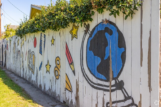 Creative wall art at John Murdy Elementary School.