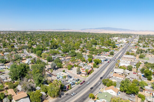 Mature trees are abundant throughout the neighborhood of Hillcrest in East Bakersfield.